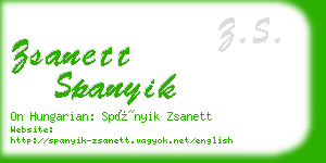 zsanett spanyik business card